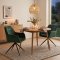 Moon spisestuestol med 360� dreiefunksjon velur gr�nn.