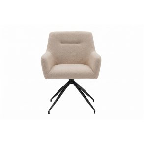 Moon spisestuestol med 360� dreiefunksjon boucl� beige.