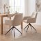 Moon spisestuestol med 360� dreiefunksjon boucl� beige.