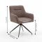 Tokyo Essgruppe Tisch 120x120/160/200cm inkl. 2 Einlegeplatten Eiche Smoked und 6 Moon St�hle boucle braun.