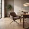 Moon spisestuestol med 360� dreiefunksjon boucl� brun.