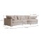 Mandal Chaiselongsofa rechtsseitig inkl. 7 Kissen Boucl� beige.