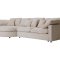 Mandal Chaiselongsofa linksseitig inkl. 7 Kissen Boucl� beige.