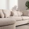 Mandal Chaiselongsofa linksseitig inkl. 7 Kissen Boucl� beige.