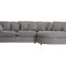 Mandal Chaiselongsofa rechtsseitig inkl. 7 Kissen Boucl� grau.