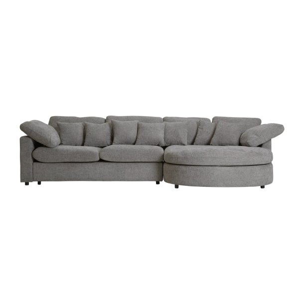 Mandal Chaiselongsofa rechtsseitig inkl. 7 Kissen Boucl� grau.