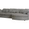 Mandal Chaiselongsofa rechtsseitig inkl. 7 Kissen Boucl� grau.