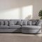 Mandal Chaiselongsofa rechtsseitig inkl. 7 Kissen Boucl� grau.