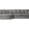 Mandal Chaiselongsofa linksseitig inkl. 7 Kissen Boucl� grau.