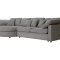 Mandal Chaiselongsofa linksseitig inkl. 7 Kissen Boucl� grau.