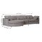 Mandal Chaiselongsofa linksseitig inkl. 7 Kissen Boucl� grau.
