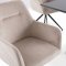 Oslo Essgruppe Tisch 100x220cm schwarz und 6 Moon St�hle Velours beige.