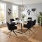 Malaga Essgruppe Tisch 90x200cm Marmor wei� und 6 Moon St�hle Velours schwarz.