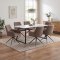 Malaga Essgruppe Tisch 90x200cm Marmor wei� und 6 Moon St�hle boucle braun.