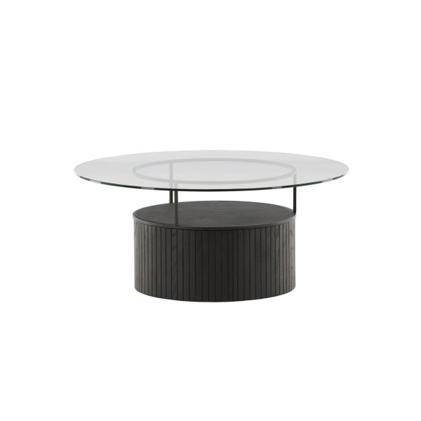 Bovall Couchtisch 90cm schwarz, Glas.