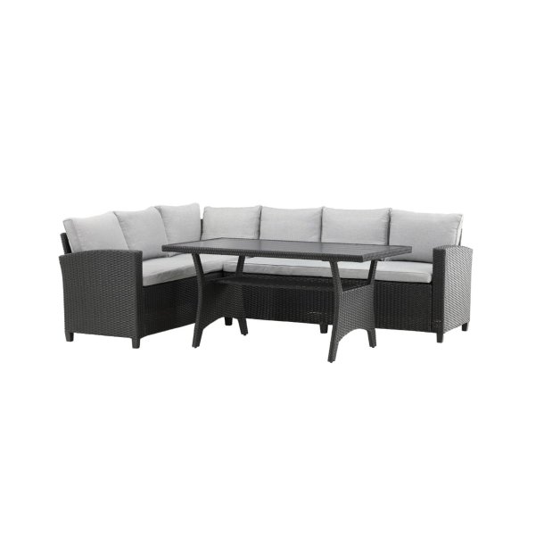 Brentwood Loungeset 2 Teile grau,schwarz.