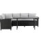 Brentwood Loungeset 2 Teile grau,schwarz.
