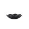 WabiSabi assiette en porcelaine solide noire.