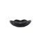 WabiSabi assiette en porcelaine solide noire.