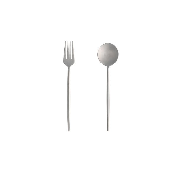 Active salatbestik rustfri stl slvfarvet.