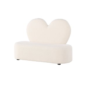 Kids sofa dla dzieci teddy biały.