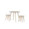 Kids Essgruppe fr Kinder 1 Tisch, 2 Hocker whitewash.