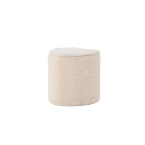Pouf a forma di cuore per bambini beige.