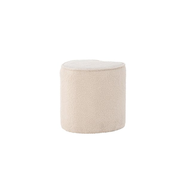 Heart puf teddy til brn beige.