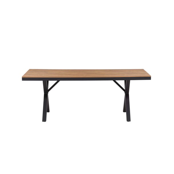 Garcia Gartentisch 100x200cm schwarz.