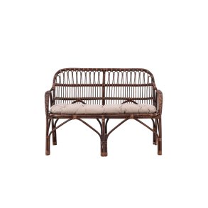 Nella Gartensofa mit Gartenkissen schwarz.