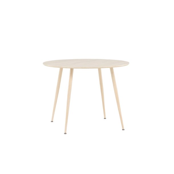 Plaza matbord 100 cm whitewash.