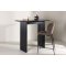 Vail table de bar 60x120 cm noir.