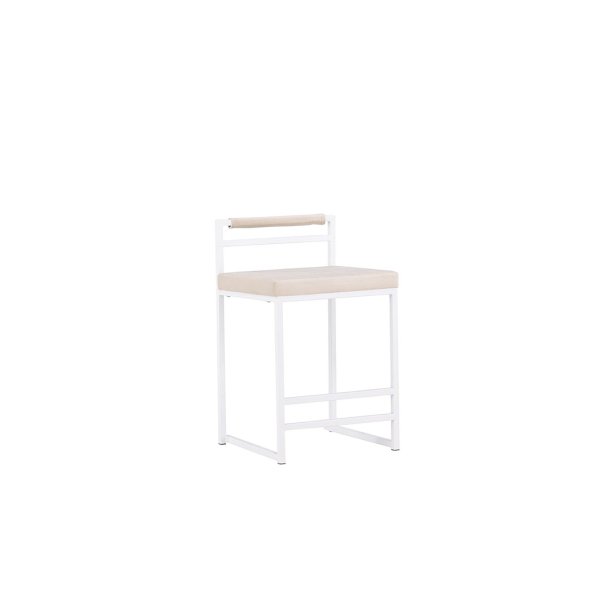 Opelika barstol sammet beige.
