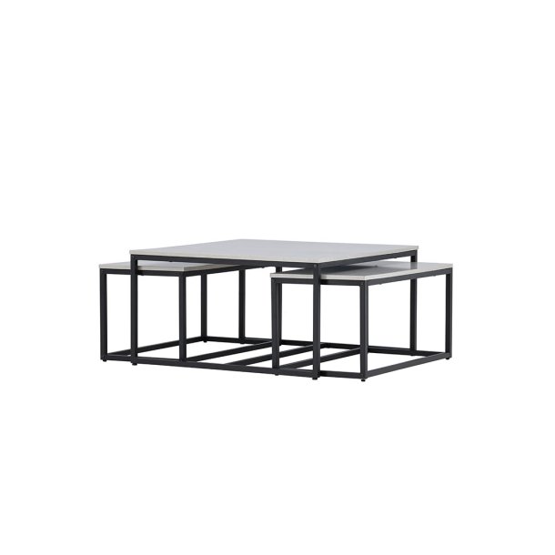 Solna Couchtisch Set mit 3 grau.
