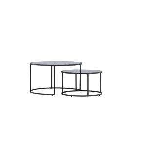 Twin Couchtisch Set mit 2 schwarz.