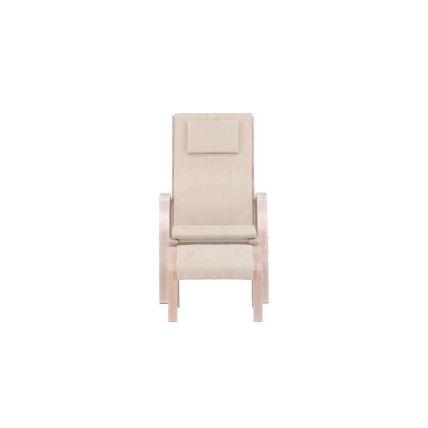 Gr�t� f�t�lj med fotpall beige.
