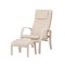 Gr�t� f�t�lj med fotpall beige.