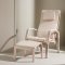 Gr�t� f�t�lj med fotpall beige.