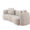 Cielo sofa 3-osobowa 4 poduszki dekoracyjne beżowy.