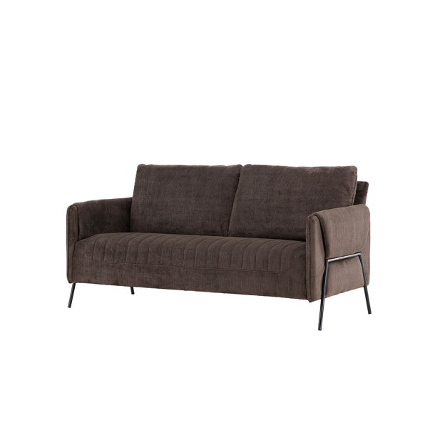Indigo Sofa 2-Sitzer braun.