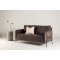 Indigo Sofa 2-Sitzer braun.