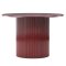 Lenox table de salle à manger Ø110cm rouge.