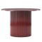 Lenox table de salle à manger Ø110cm rouge.