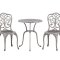 Nandin garden set table, 2 chairs&nbsp;silver colored.