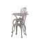 Nandin garden set table, 2 chairs&nbsp;silver colored.