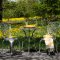 Nandin garden set table, 2 chairs&nbsp;silver colored.