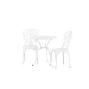 Nandin cafe set 1 table, 2 chairs white.