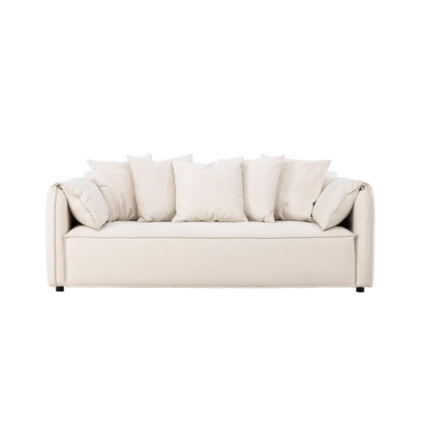 Torekov sofa 3-osobowa 5 poduszek dekoracyjnych beżowy.