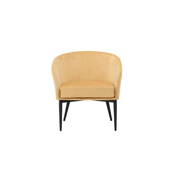 Fluffy Sessel Velours gelb.