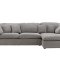 Amalfi chaise longue bank 6 sierkussens links grijs.